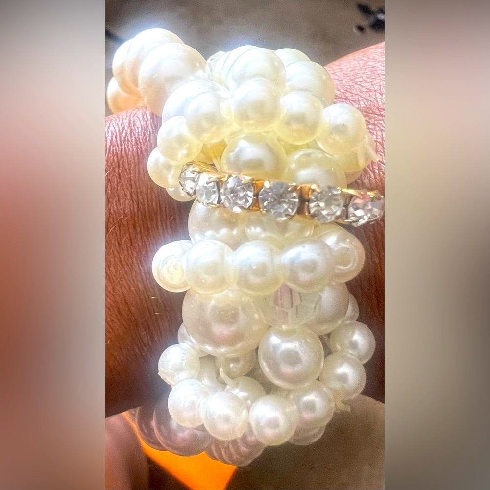 Fashion Jewlery Vintage Pearl Rhinestone Bracelet